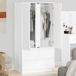 vidaXL Cabinet de salle de bain avec tiroir Blanc 79 5 x 49 x 156 cm