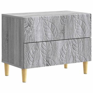 vidaXL Table de chevet Sonoma gris 62 x 34 5 x 48 cm Bois d'ingénierie