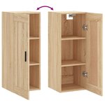 vidaXL Armoire murale chêne sonoma 34 5x34x90 cm bois d'ingénierie