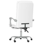 vidaXL Fauteuil de massage inclinable de bureau Blanc Similicuir