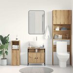 vidaXL Armoire lavabo de salle de bain chêne artisanal 60x30x60 cm