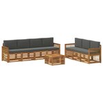 vidaXL Ensembles de canapés 8 pc Bois d'Acacia Massif