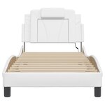 vidaXL Cadre de lit avec lumières LED blanc 80x200 cm similicuir