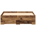 vidaXL Cadre de lit avec tiroirs avec tiroir Bois ancien 120 x 200 cm