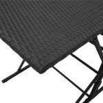 vidaXL Ensemble à manger de jardin 7 Pièces coussins noir résine tressée