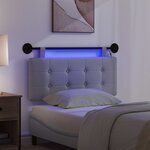 vidaXL Tête de lit suspendue Avec lumière LED Gris clair Tissu
