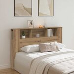 vidaXL Armoire de tête de lit chêne artisanal 160x18 5x103 5 cm