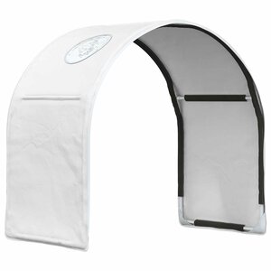 vidaXL Tunnel de lit 2 Pièces Blanc 211 x 52 5 x 2 cm Polyester