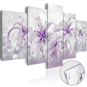 Tableau sur verre acrylique - purple graces [glass] l x h en cm 200x100