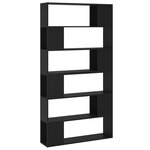 vidaXL Bibliothèque/Séparateur de pièce Noir 100x24x188 cm