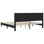 vidaXL Cadre de lit avec tête de lit Noir 200 x 200 cm Velours