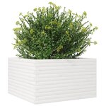 vidaXL Jardinière blanc 80x80x45 5 cm bois de pin massif