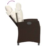 vidaXL Ensemble à manger de jardin 5 Pièces et coussins marron poly rotin