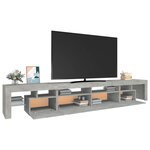 vidaXL Meuble TV avec lumières LED Gris béton 260x36 5x40 cm