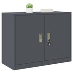 vidaXL Armoire de rangement Anthracite 90 x 40 x 70 cm Acier