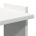 vidaXL Bibliothèque à 3 niveaux blanc 60x30x120 cm bois d'ingénierie