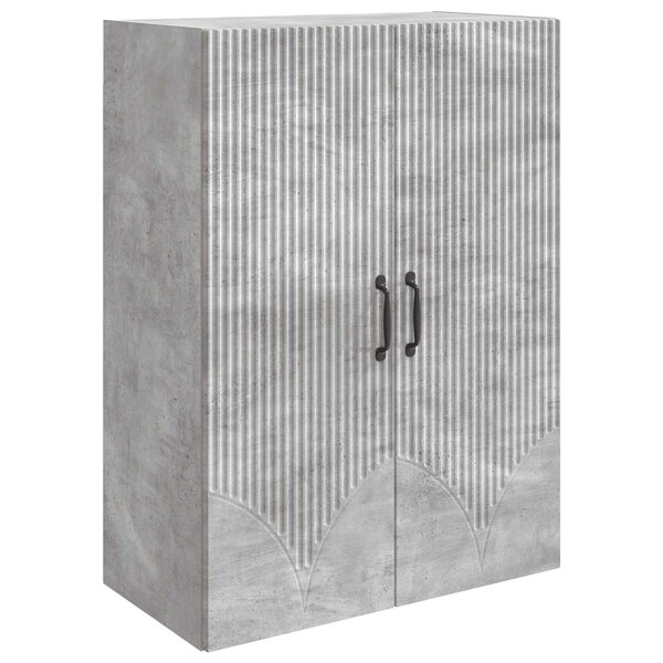 vidaXL Armoire Murale 66 x 34 5 x 90 cm Bois d'ingénierie Gris béton