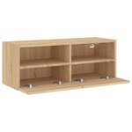 vidaXL Meuble TV mural chêne sonoma 80x30x30 cm bois d'ingénierie