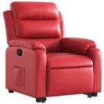 vidaXL Fauteuil inclinable Rouge Similicuir