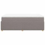 vidaXL Sommier à lattes de lit avec matelas Taupe 120x200 cm Tissu