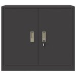 vidaXL Armoire de rangement Noir 80 x 40 x 70 cm Acier