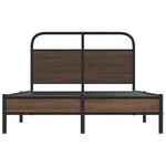 vidaXL Cadre de lit sans matelas 120x190 cm chêne marron