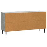 vidaXL Meuble TV Gris béton 102 x 34 5 x 50 cm Bois d'ingénierie