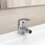 vidaXL Mitigeur de bidet de salle de bain Argenté 13x12 cm