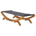 vidaXL Lit de repos extérieur 100x188 5x44 cm Bois courbé Anthracite