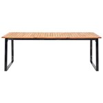 vidaXL Mobilier d'extérieur 9 Pièces Résine tressée et bois d'acacia Noir