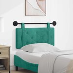 vidaXL Tête de lit suspendue Turquoise Velours