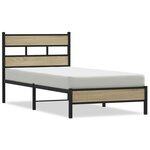 vidaXL Cadre de lit sans matelas chêne sonoma 75x190 cm