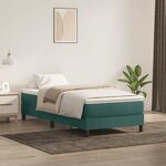 vidaXL Sommier à lattes de lit et matelas vert foncé 90x210 cm velours