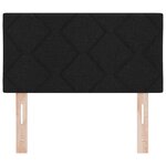 vidaXL Tête de Lit en Tissu Géométrique Noir 80 cm tissu