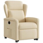 vidaXL Fauteuil inclinable Crème Tissu