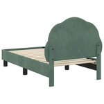 vidaXL Cadre de lit pour tout-petit avec tête de lit Vert Mer