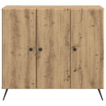 vidaXL Buffet Chêne artisanal 89 x 34 5 x 80 cm Bois d'ingénierie