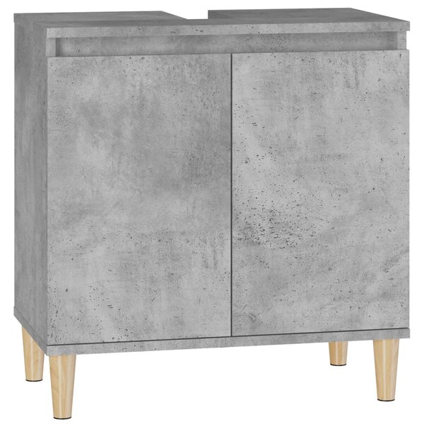 vidaXL Meuble d'évier gris béton 58x33x60 cm bois d'ingénierie