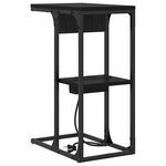 vidaXL Table de chevet Chêne Noir 41.5 x 26 x 60.5 cm