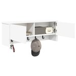 vidaXL Porte-manteau mural Blanc 80 x 20 x 30 cm Bois d'ingénierie