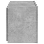 vidaXL Meuble TV mural avec lumières LED gris béton 60x35x41 cm