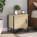 vidaXL Tables de chevet 2 Pièces Chêne sonoma 40 x 30 x 40 cm Aggloméré