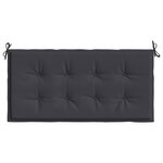 vidaXL Coussin de banc de jardin noir 100x50x4 cm tissu oxford