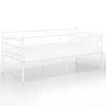 vidaXL Cadre de canapé-lit extensible blanc métal 90x200 cm