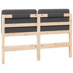 vidaXL Tête de lit capitonnée Brun et gris foncé 120 cm Pin massif