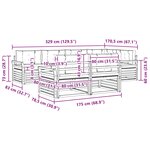 vidaXL Ensemble de canapés d'extérieur 7 Pièces Naturel et Beige