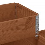 vidaXL Lit surélevé à 3 niveaux marron 120x80 cm bois pin massif