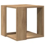 vidaXL Table basse Chêne artisan Bois massif 32 x 32 x 30 cm Durable