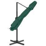 vidaXL Parasol cantilever à double toit Vert 400x300 cm