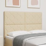vidaXL Tête de lit Design en losanges Crème 140 cm Tissu